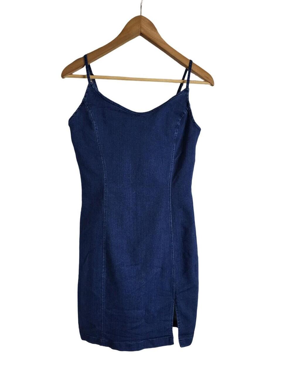 Blashe Denim Bodycon Mini Dress Classic Indigo Wash Size Large